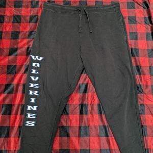 District V.I.T. Fleece Wolverines Jogger Sweatpants Black